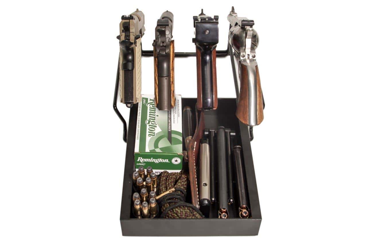 Pistol Rack 4 Gun with drawer A1 Locksmith