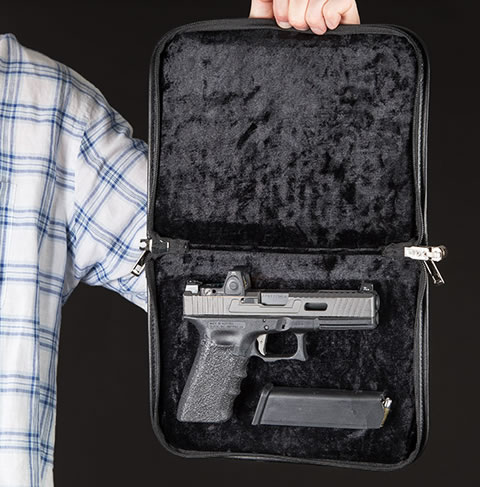 Medium Black Pistol Rug Holster Gun Storage Bag Handgun Case Apply Most Handguns 
