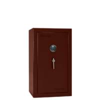 Premium Home Series | Level 7 Security | 2 Hour Fire Protection | 12 | Dimensions: 42"(H) x 24"(W) x 20.25"(D) | Burgundy Marble Black Chrome - Closed Door