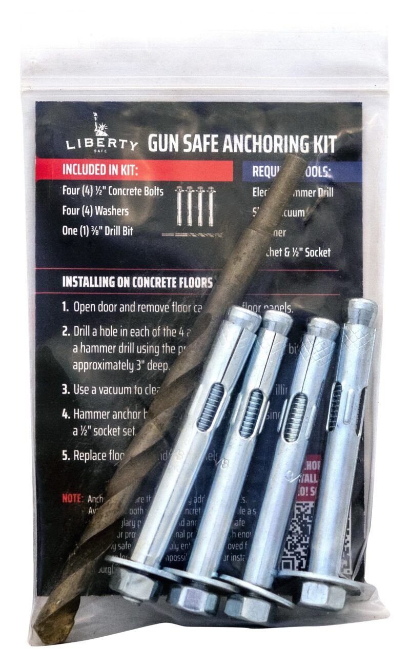 Liberty Safe Concrete Anchor Kit | 4 Bolts